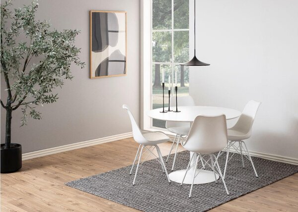 JÍDELNÍ STŮL, bílá, 110/76 cm P & B - Jídelní stoly, Online Only