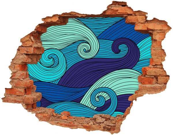 Fototapeta díra na zeď Abstraktní vlny nd-c-101359803