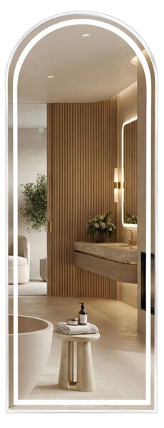 Rea Stojanové zrcadlo 50x160 cm s regulovatelným LED osvětlením HOM-07054 bílé