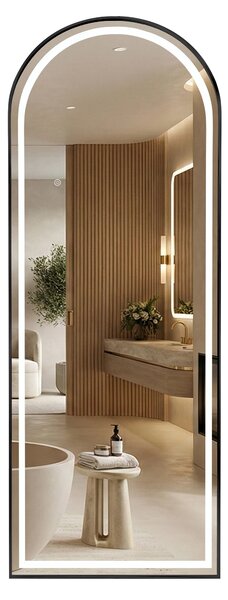 Rea Stojanové zrcadlo 60x170 cm s regulovatelným LED osvětlením HOM-07051 černé