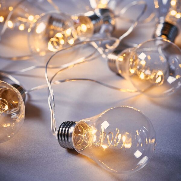 BULB LIGHTS LED Světelný řetěz s USB 10 žárovek