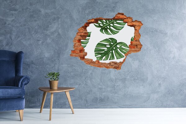 Nálepka 3D díra na zeď beton Monstera nd-c-101795652