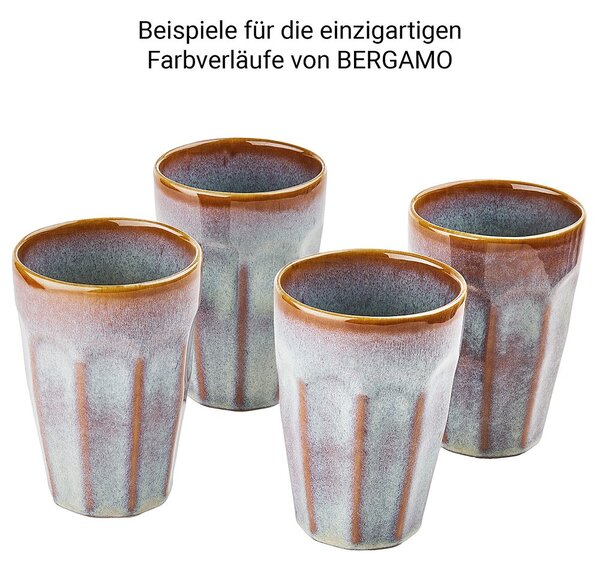 BERGAMO Hrnek Latte macchiato 330 ml - šedohnědá
