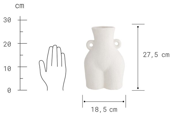 KIM Váza silueta 27 cm - bílá
