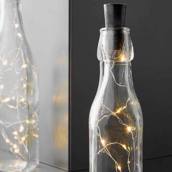 BOTTLE LIGHT LED Zátka na láhev světlo teplé - bílá