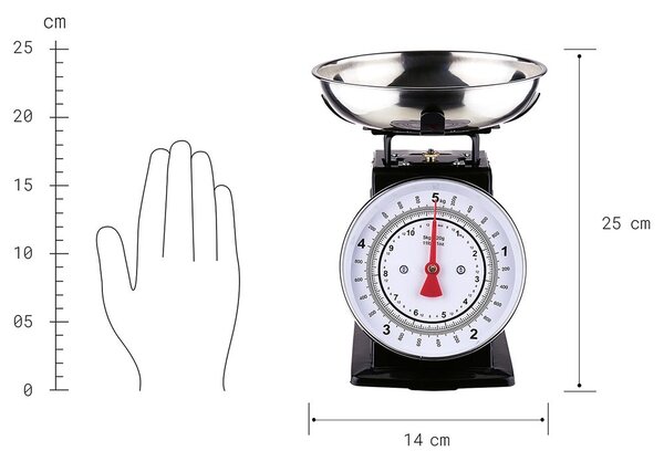GIVE ME MORE Kuchyňská váha do 5 kg - černá