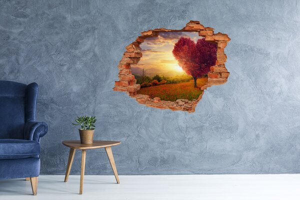Fototapeta díra na zeď Strom pole srdce nd-c-104301472