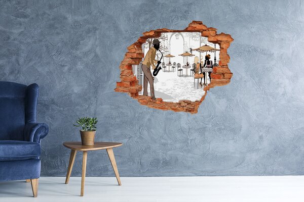 Fototapeta díra na zeď Pouliční hudebník nd-c-104222290