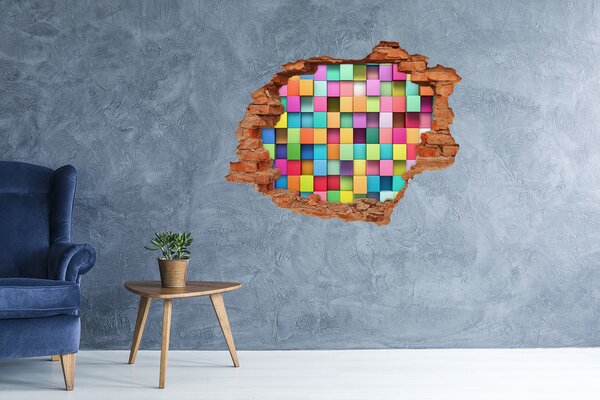 Fototapeta díra na zeď Barevné čtverce nd-c-104835941