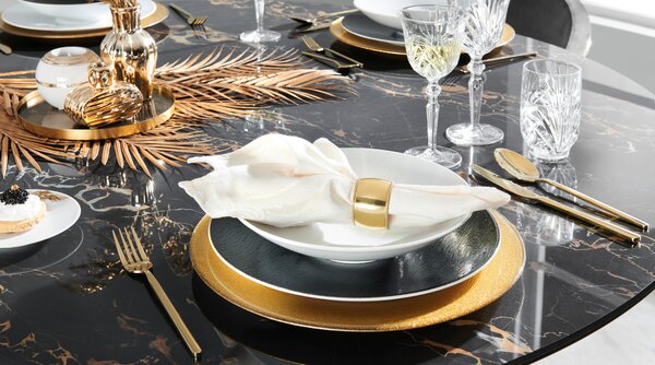MĚLKÝ TALÍŘ Life Fashion Glamorous Black 28 cm Seltmann Weiden - Jídelní talíře