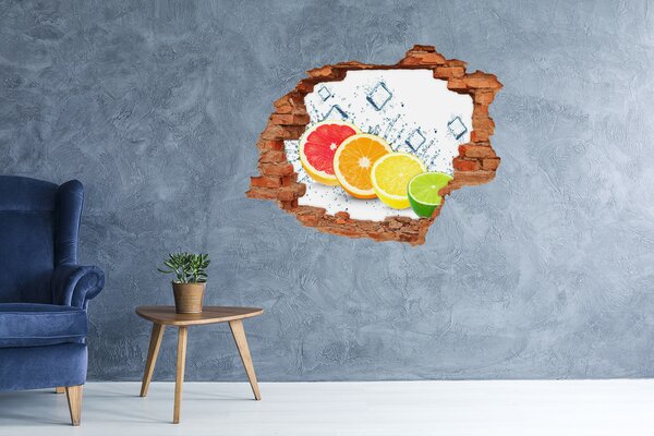 Nálepka 3D díra na zeď Citrusové ovoce nd-c-105914102