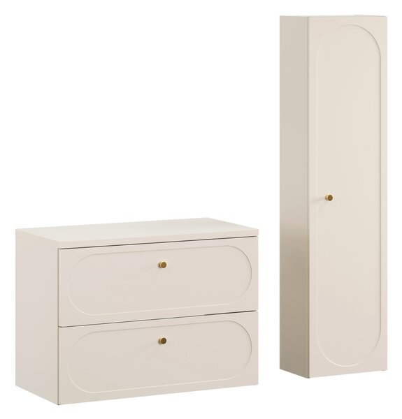 Comad Set koupelnového nábytku Donna Sand 80 písková (3 kusy nábytku)