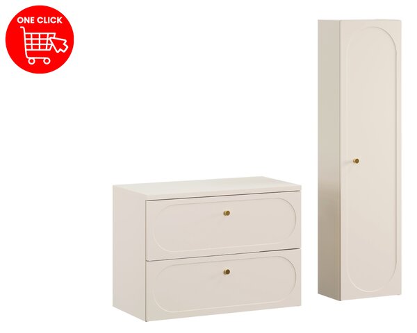 Comad Set koupelnového nábytku Donna Sand 80 písková (3 kusy nábytku)