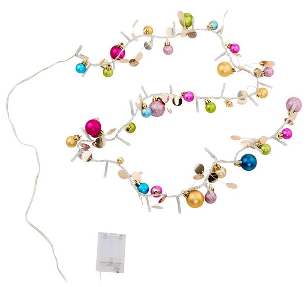 JOLLY LIGHTS LED Světelný řetěz s USB s kuličkami - růžová/modrá