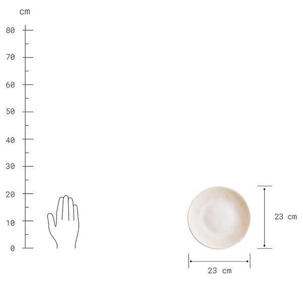 ATLANTIS Snídaňový talíř 23 cm - béžová