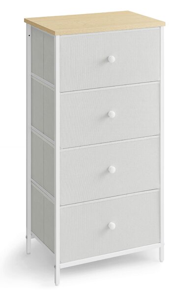 KOMODA, bílá, barvy dubu, 45/91,7/30 cm - Široké komody, Online Only