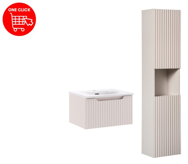 Comad Set koupelnového nábytku Nova Cashmere 50 kašmír mat (3 kusy nábytku)