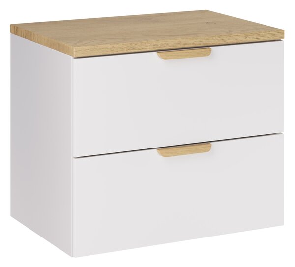 Comad Koupelnová skříňka pod deskové umyvadlo Aster White 60 bílá mat/dub cremona