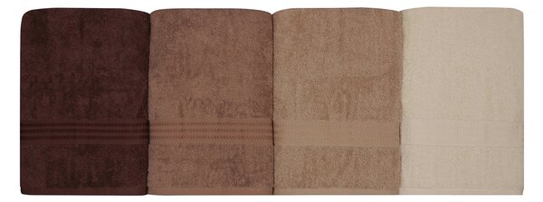 SADA OSUŠEK DO SPRCHY, 70/140 cm, hnědá, krémová, béžová 4dílné - Sady ručníků, Online Only