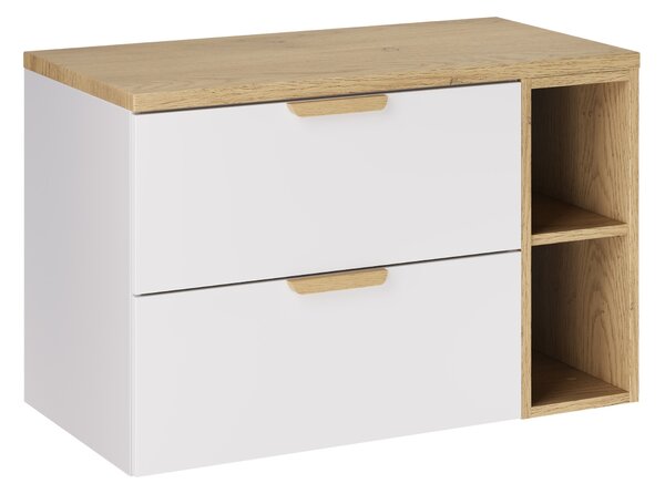 Comad Set koupelnového nábytku Aster White 80 bílá mat/dub cremona (3 kusy nábytku)