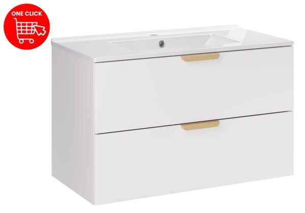 Comad Koupelnová skříňka s nábytkovým umyvadlem Aster White 80 bílá mat