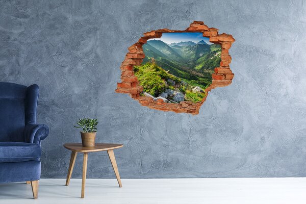 Díra 3D ve zdi nálepka Východ slunce Tatry nd-c-108007385