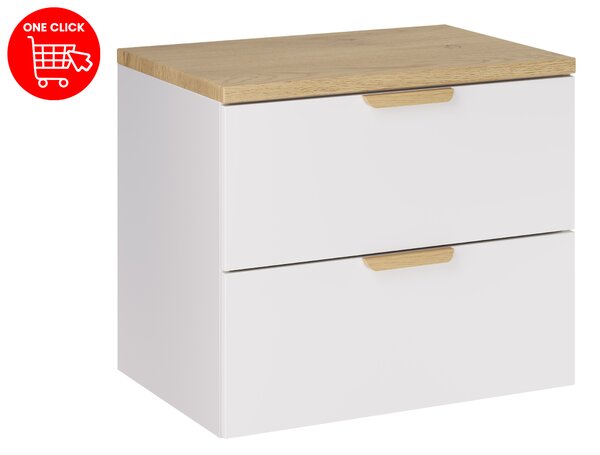 Comad Koupelnová skříňka pod deskové umyvadlo Aster White 60 bílá mat/dub cremona