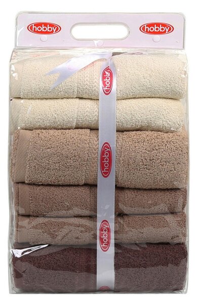 SADA OSUŠEK DO SPRCHY, 70/140 cm, hnědá, krémová, béžová 4dílné - Sady ručníků, Online Only