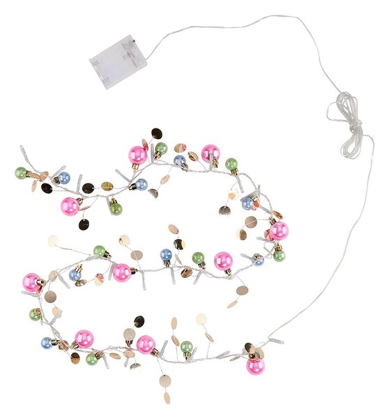 JOLLY LIGHTS LED Světelný řetěz s USB s kuličkami - růžová