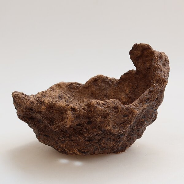 E-bonsai Keramická Skořápka 14,5 x 13 x 12 cm hnědá