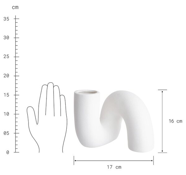 PIPE Váza 16 cm