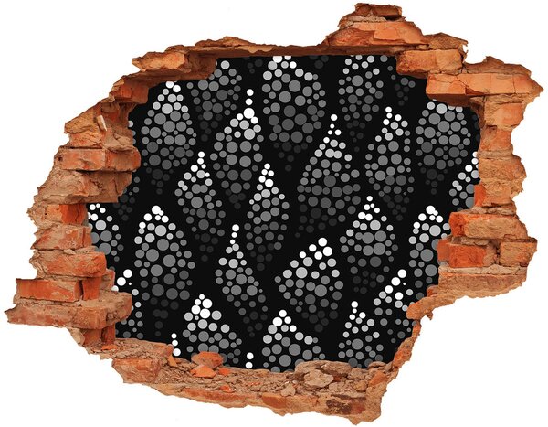 Fototapeta díra na zeď Černobílé tečky nd-c-108889410
