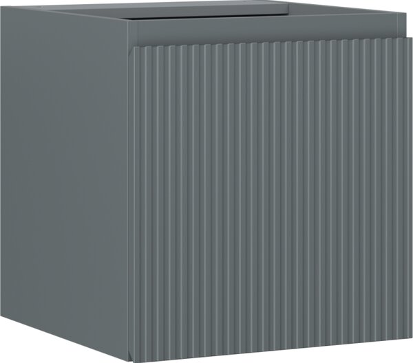 Mexen Rivel, koupelnová skříňka 45 cm, 1 dvířka, s drážkami, grafitová matná, 91A21-04547-1-BF66