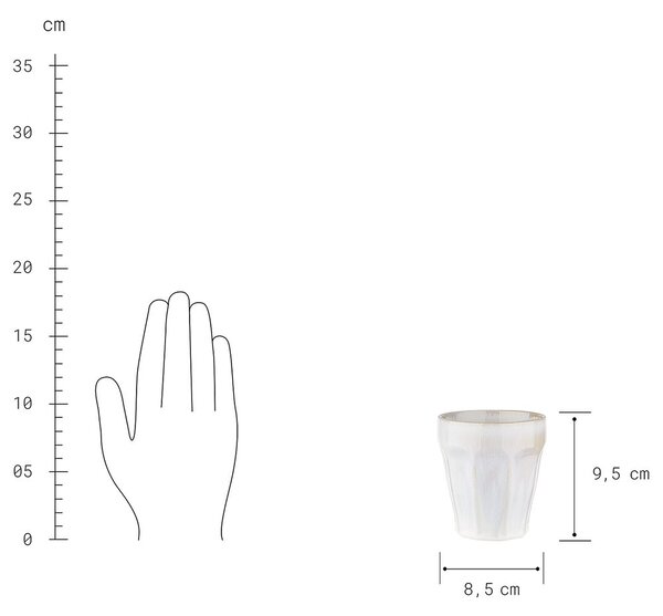 BERGAMO Hrnek na kávu 250 ml - bílá