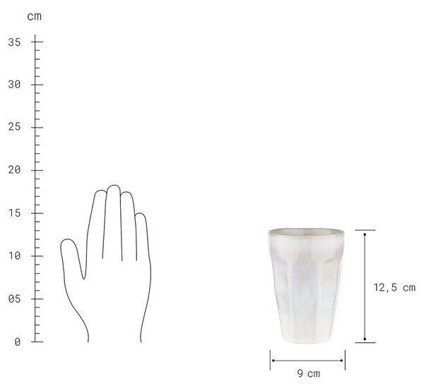BERGAMO Hrnek Latte macchiato 330 ml - bílá