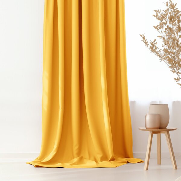 Goldea dekorační závěs rongo - žlutý 180x145 cm