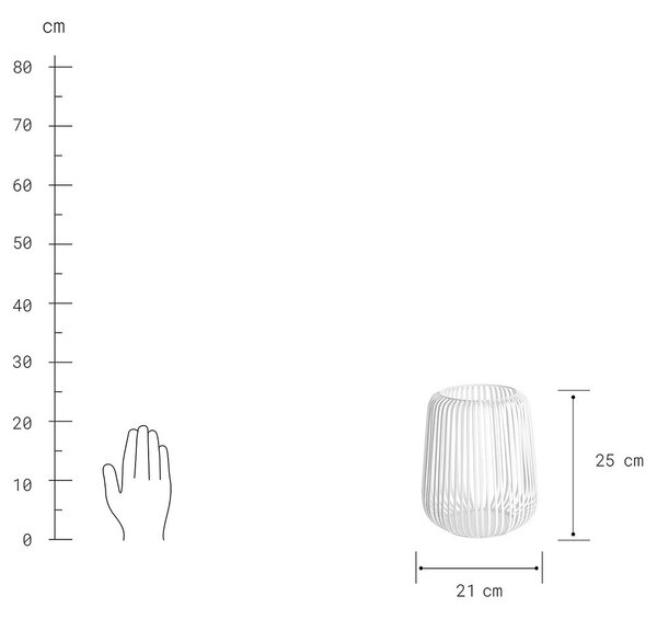 COCOON Lucerna 25 cm - bílá