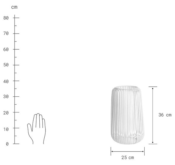 COCOON Lucerna 36 cm - bílá