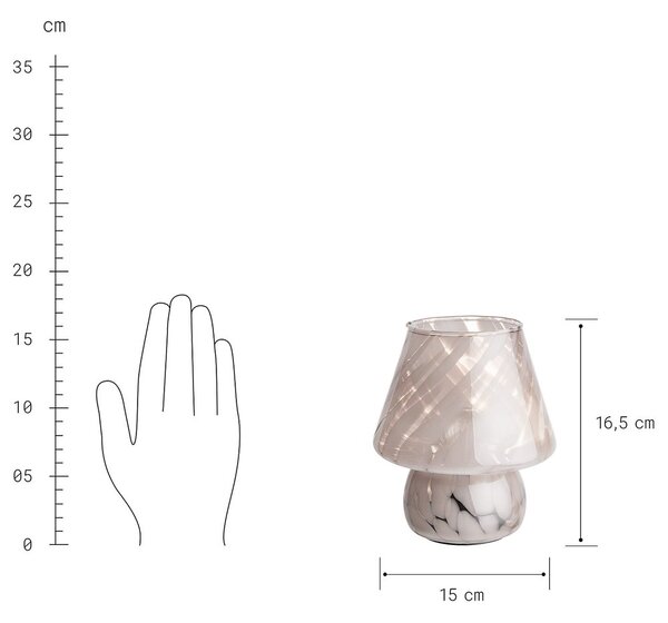 MISS MARBLE LED Lampa 17 cm - bílá
