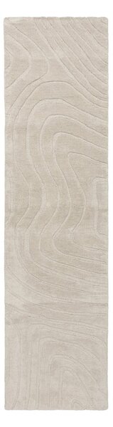 Krémový ručně tkaný vlněný běhoun 60x230 cm Mesmerise Natural – Flair Rugs