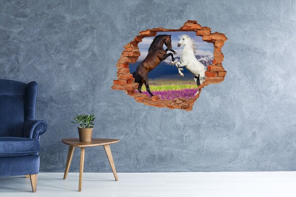 Díra 3D fototapeta na stěnu Koně hory nd-c-113344185