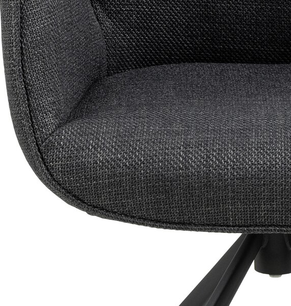 ŽIDLE S PODRUČKAMI, tkaná látka, tmavě šedá MID.YOU - Jídelní židle, Online Only