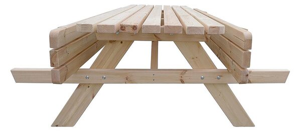 Masivní dřevěný pivní set se sklopnými lavice 180 cm