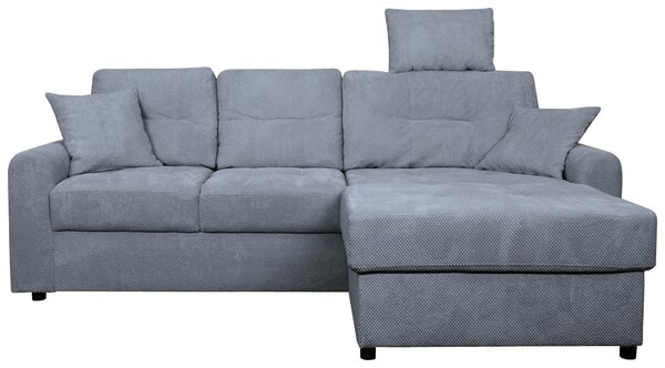 ROHOVÁ SEDAČKA, textil, modrošedá Carryhome - Sedací soupravy, Online Only