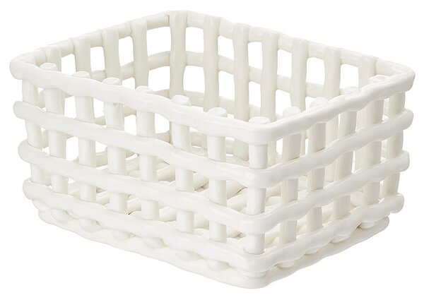 CRAFT Keramický košík 20 x 16 cm - krémová