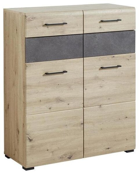 BOTNÍK, šedá, barvy dubu, 84/104/40 cm Voleo - Botníky