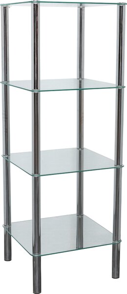 REGÁL, čiré, ocel, 39/107/39 cm - Knihovny