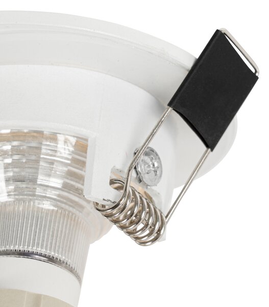 Chytré zapuštěné bodové svítidlo bílé kulaté IP44 vč. Wifi GU10 50mm - Xena