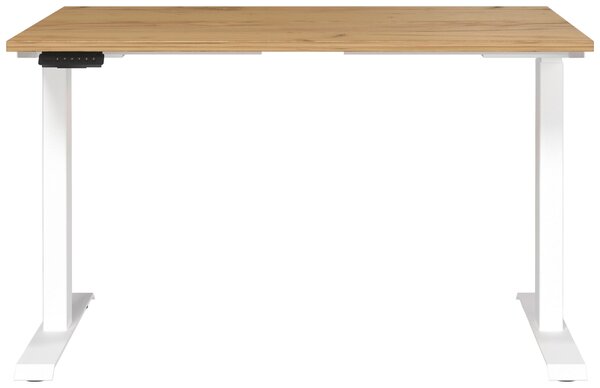 PSACÍ STŮL, bílá, barvy dubu, 120/80/72-118 cm Novel - Kancelářské stoly