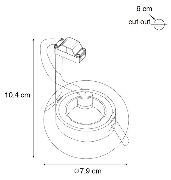 Sada 12 bílých kulatých LED bodových svítidel GU10 50 mm IP44 - Xena